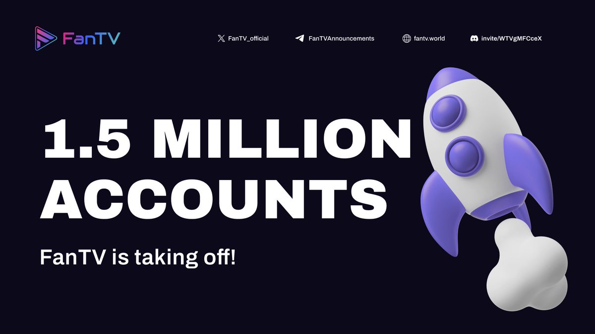 FanTV is taking off with nearly 1.5M accounts and approaching 5M UserOps! 🚀

We've also crossed a massive milestone with over 2M unique active wallets.

Join @FanTV_official as we continue to redefine content creation and consumption.

Create, consume, and earn with FanTV.