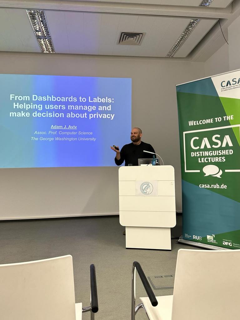 I really enjoyed giving the distinguished lecture at @CASA_EXC and meeting everyone at MPI Security and Privacy at RUB. I am especially grateful to my host @yixinzouu for organizing. After working with so many amazing folks at RUB, it was amazing to finally visit in person.