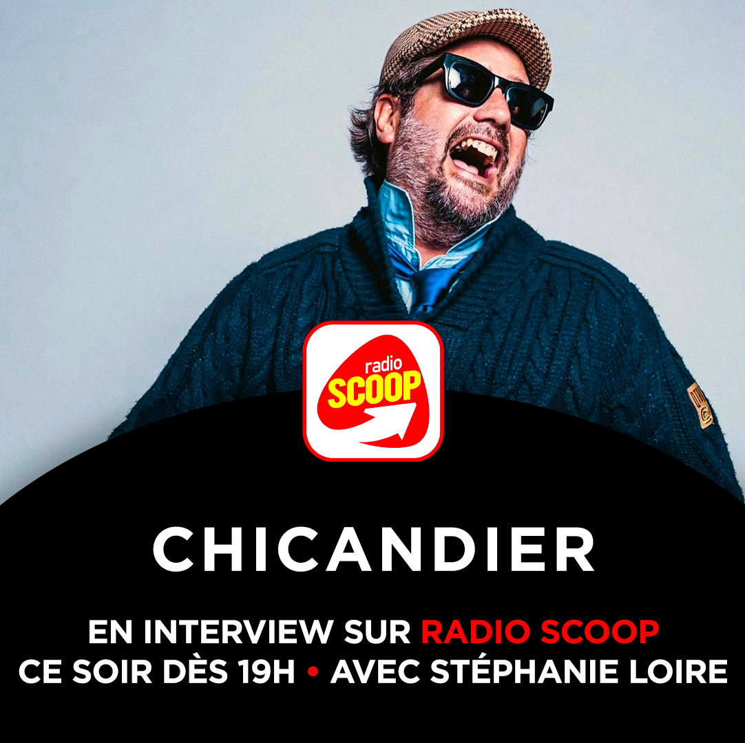 RadioSCOOPOff's tweet photo. ��� INVITÉ DU JOUR ⭐
L'invité du jour de Stéphanie Loire est... l'humoriste, @chicandier 🤩 Ne manquez pas son interview exclusive dès 19h sur Radio SCOOP 🎤 
#RadioSCOOP #Chicandier #StephanieLoire #interview #invitédujour https://t.co/q2pV2z1BPC