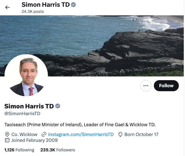 Taoiseach: 'The Irish word is the official title of the head of government in both English and Irish.' Some way to warm yourself to the country.