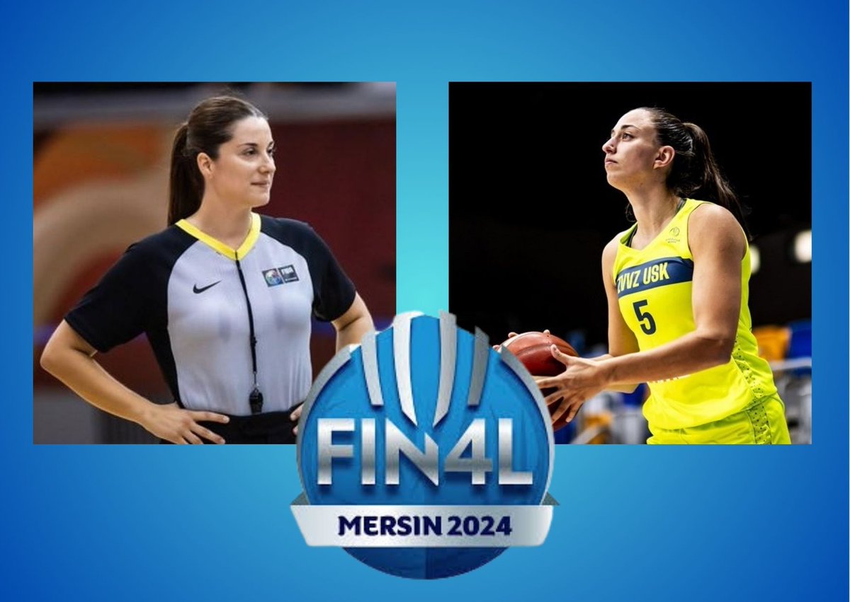 🤍💙💛 Maite Cazorla y Ariadna Chueca en la Final Four de la Euroliga Femenina 📰 fcbaloncesto.es/maite-cazorla-…