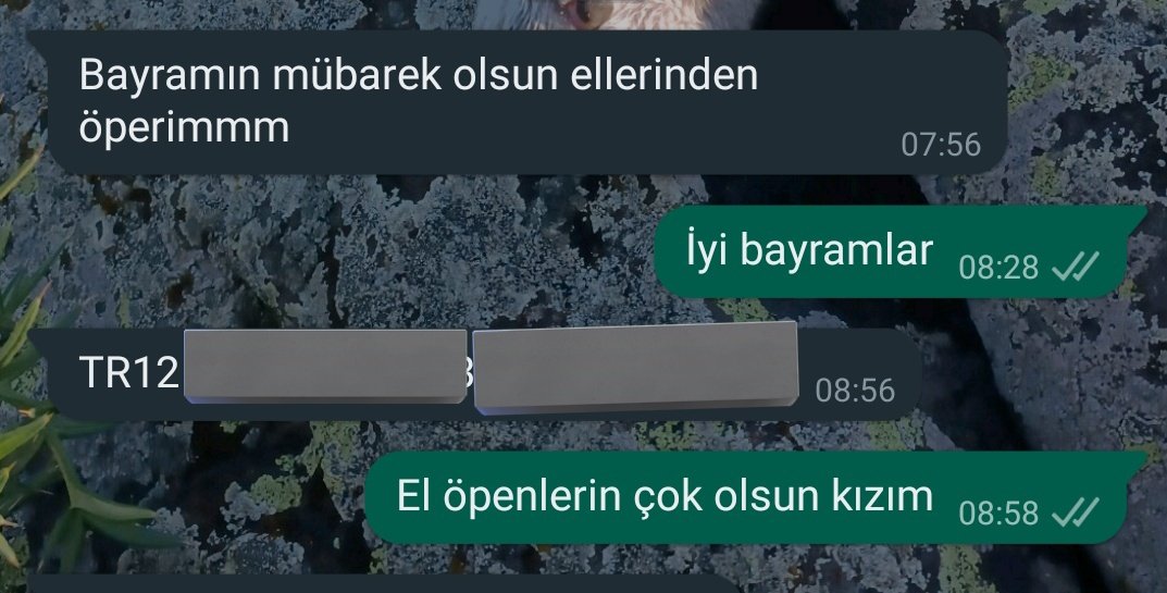 Aynen bizde bayram msjı alıyoruz yaa 😅