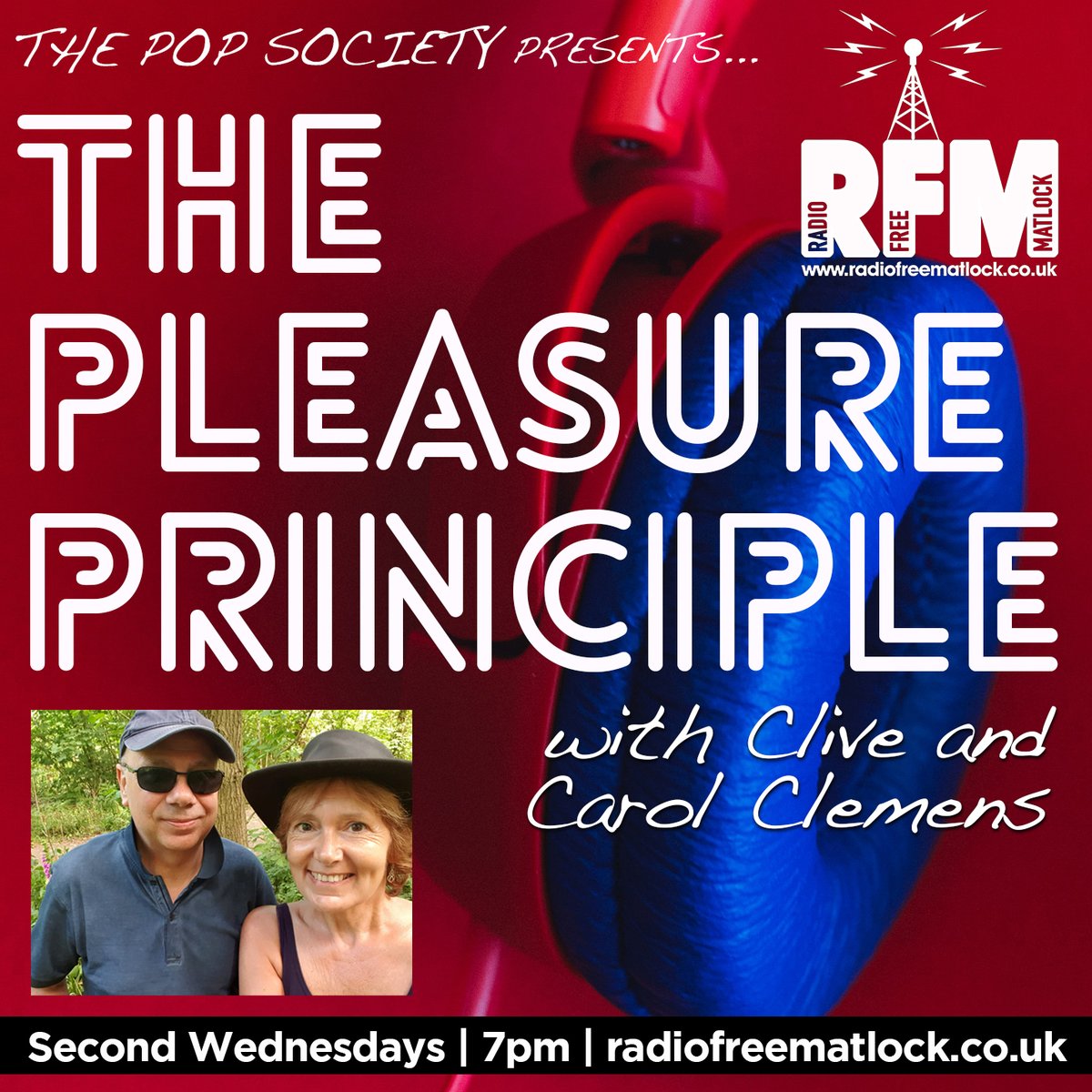 Tonight in our new timeslot on @RadioMatlock @pop_society presents Carol and my monthly The Pleasure Principle show. A 2 hour eclectic mix of music from Boz Scaggs to @TheShopWindow1, Billy Joel to Julien Baker, Pulp to Djo and many more radiofreematlock.co.uk