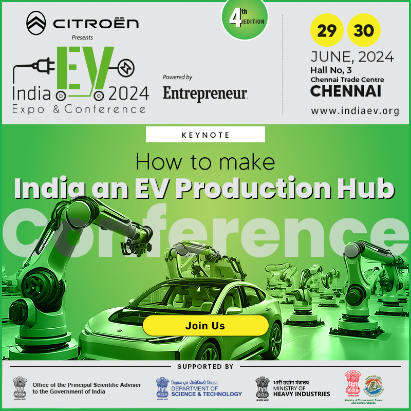 🤝🏻Elevate your performance and join us at #EntrepreneurIndia EV Show Expo & Conference 2024 on June 29-30 at Hall No. 3, #Chennai! ⚡

Exhibit now:- indiaev.org/exhibitionlp.p…

#ElectricVehicles #LargestShow #ElectricVehicleConference #GoGreen #GreenTechnology #IndiaEVShow
