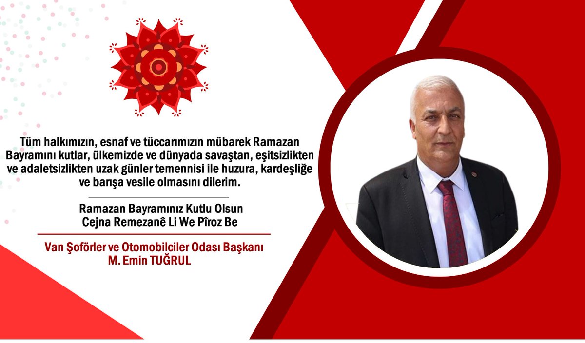 Başkan Emin Tuğrul’un Ramazan Bayramı Mesajı starvanhaber.com/baskan-emin-tu… @emin_tugrul