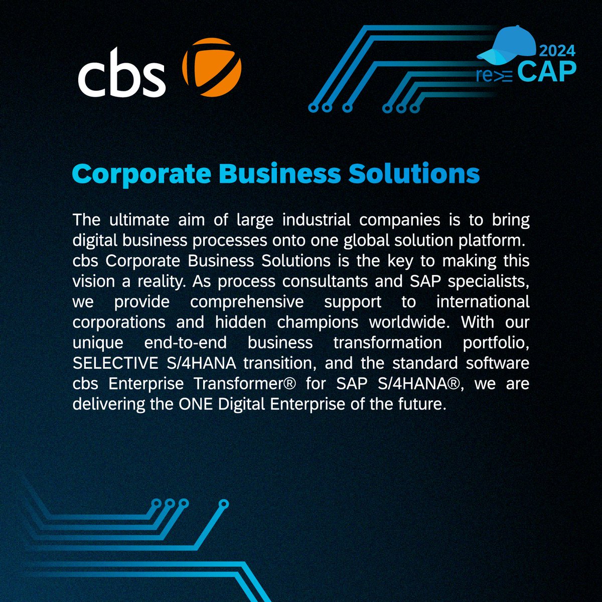 $> cds add sponsor 'cbs' --for 're>≡CAP 2024'