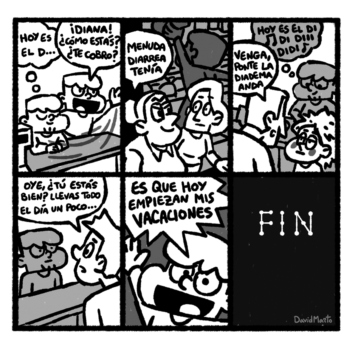 contrapelozine's tweet photo. Seguimos con @Dfmarcote, autor de cómics, ilustrador y una de las patas del equipo de Contrapelo.

Sospecha que el tema de “El trabajo” está monopolizando las últimas historias que ha hecho para el fanzine, ¿debería preocuparse? https://t.co/ekVWaHtS3t