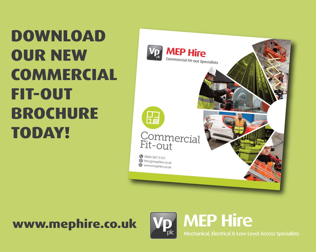 As a provider of tool hire and access equipment to some of Europe's largest commercial fit-out projects and a member of the FIS, you can rely on MEP Hire to deliver quality hire solutions. Download our new brochure today! bit.ly/3V0St7c
#commercialfitout #fitout