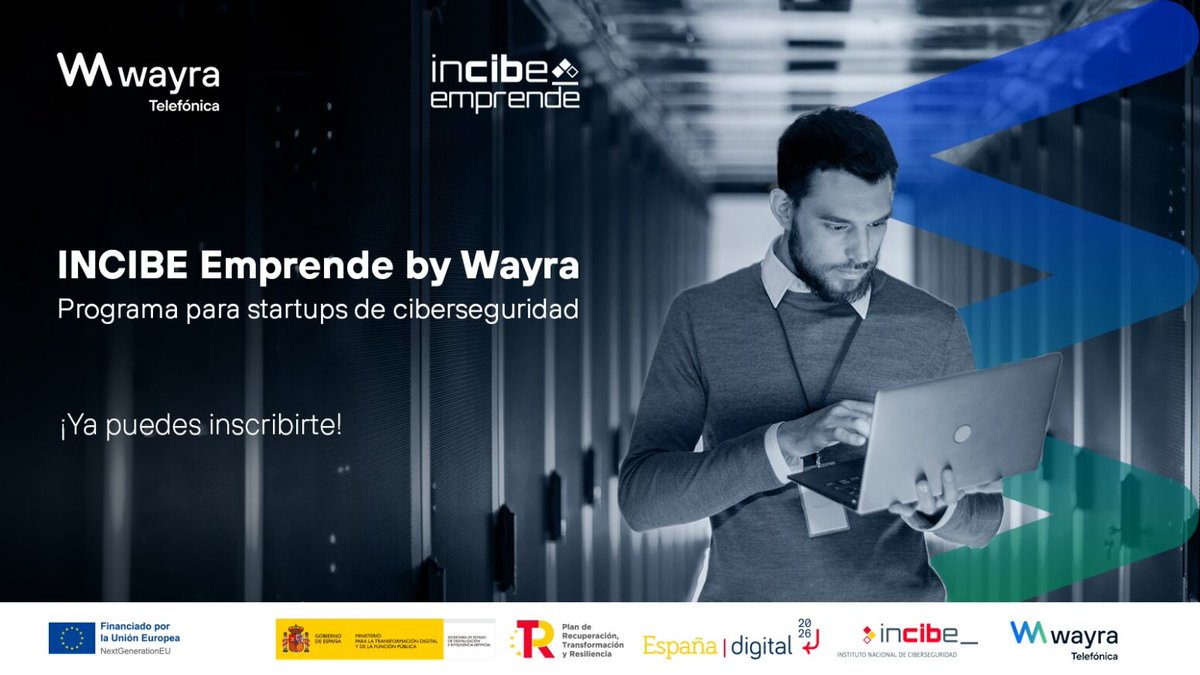 📢¿Sabías que llevamos +30 startups invertidas en el sector de #ciberseguirdad con más de €10M?Te presentamos el programa #IncibeEmprende by Wayra, donde compartiremos contigo nuestro know-how y la experiencia de mentores de @Telefonica. 👉l1nq.com/xKYbn #FondosEuropeos