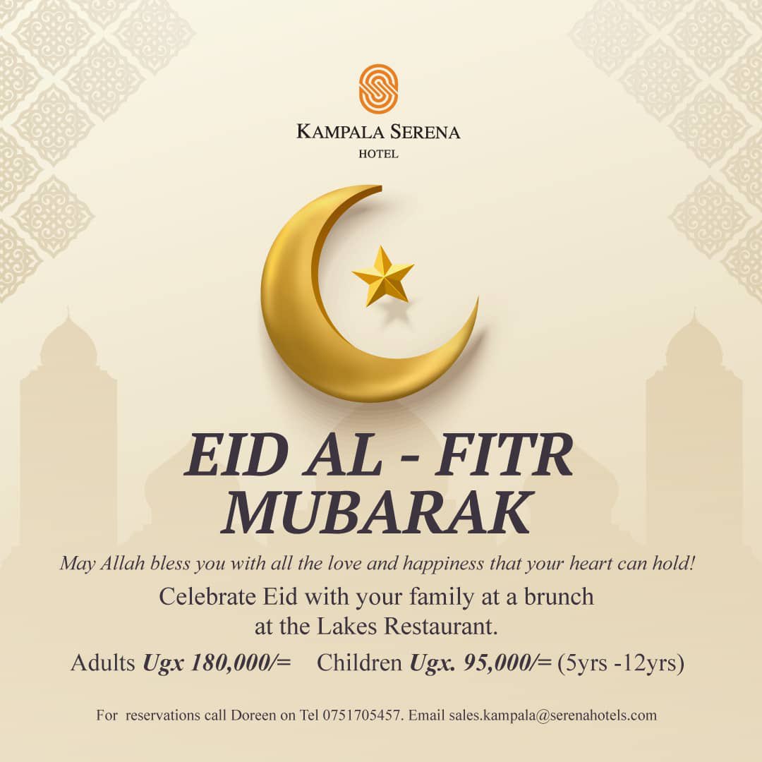 !!!EID BRUNCH!!!! Celebrate EID with Family and Friends @ #thelakesrestaurant *Wishing you and your family a blessed Eid filled with happiness, prosperity and good health* ——EID MUBARAK———🌙 For Bookings: 👇🏾 📞 +256 312309000 or +256 200 415000 #eidmubarak