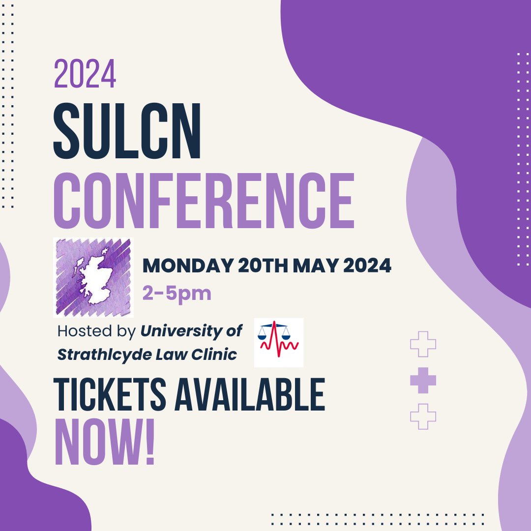 SULCN Conference 2024💭 20th May 2024 | 2-5pm Tickets available via the following link: trybooking.com/uk/events/land… More information to come! #lawclinic #accesstojustice #probono #lawstudent