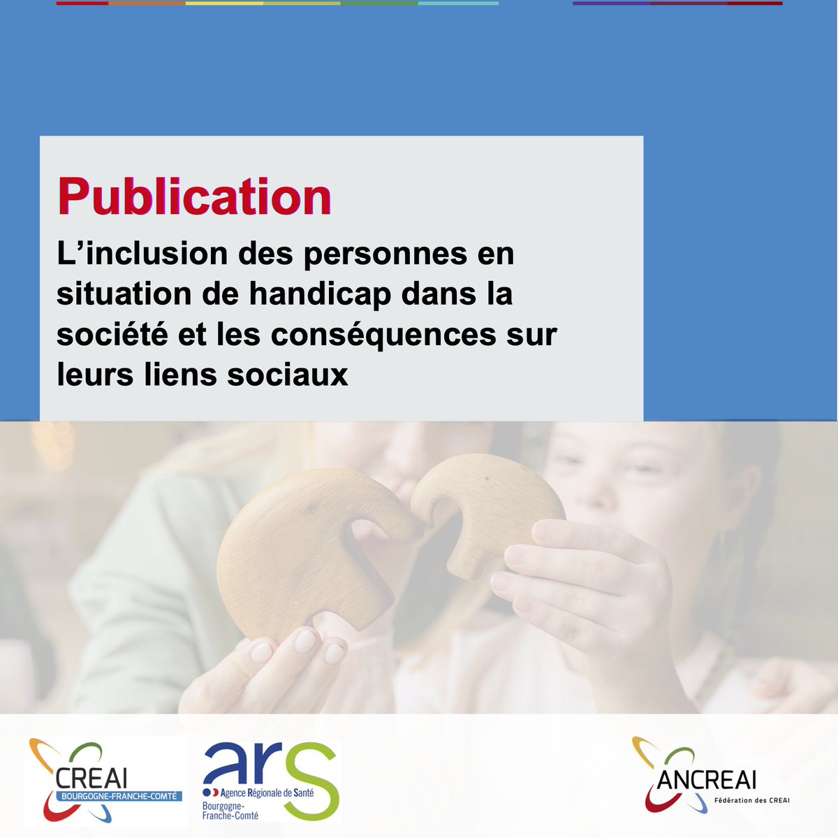 PUBLICATION D'ÉTUDE 📝

🔎 Découvrez cette nouvelle étude du CREAI Bourgogne-Franche-Comté sur "l'inclusion des personnes en situation de handicap et les conséquences sur leurs liens sociaux".

🔗 Téléchargez l'étude 👉 urlz.fr/qdHC
