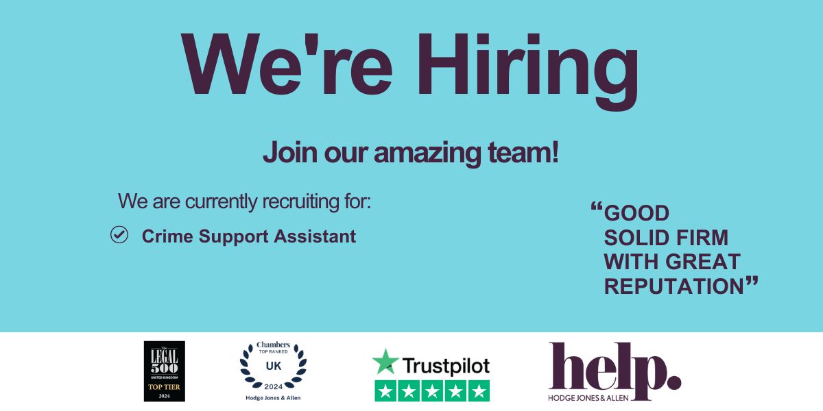 #Hiring! Join our leading @HJACrimeTeam as a Crime Support Assistant. This is an #administrative position, that requires excellent telephone manners, a positive client-focused attitude, and strong computer skills. Ready to take on this opportunity? Apply now and be part of our…