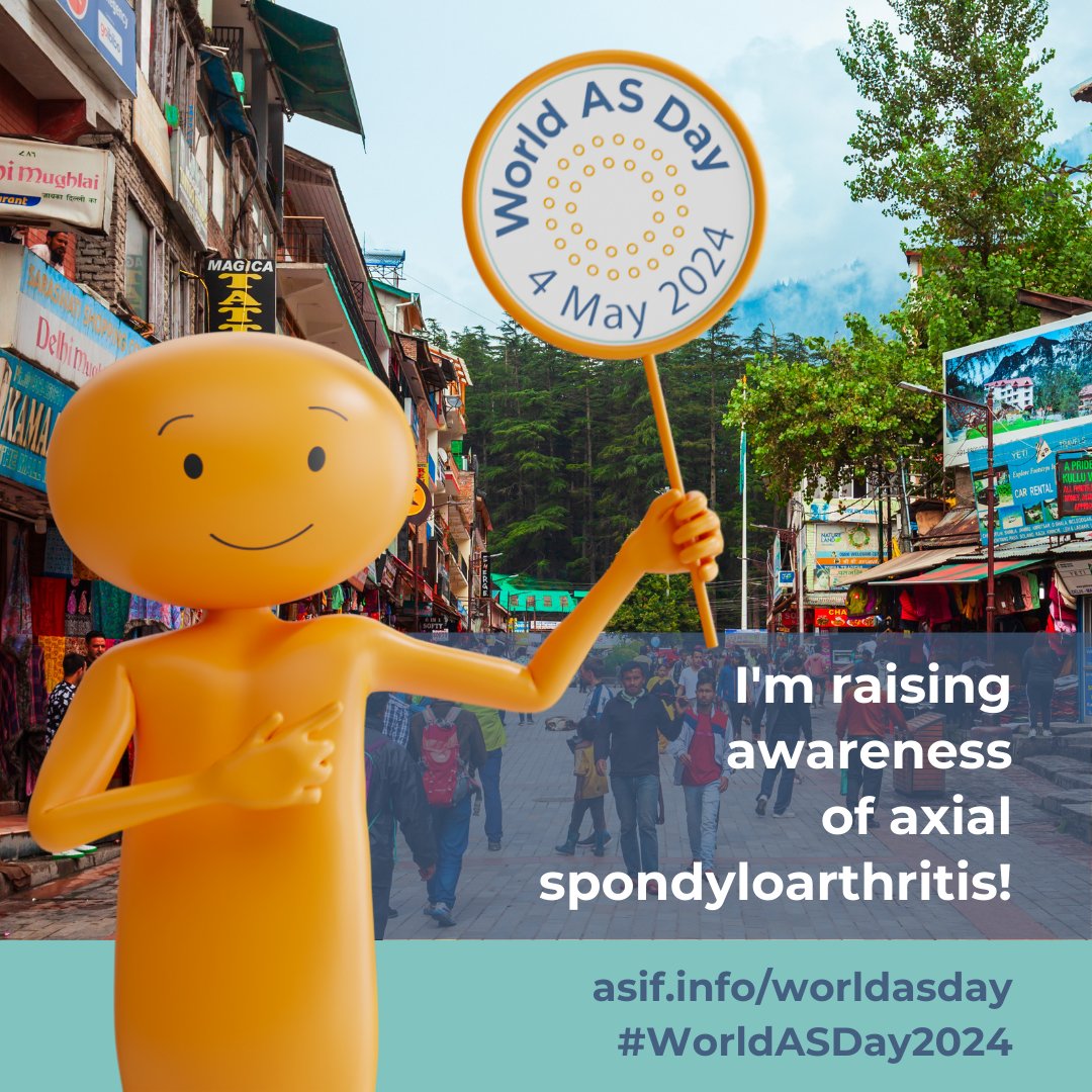I'm raising awareness of #AxialSpondyloarthritis!

#axSpA is a chronic inflammatory disease that results in pain and stiffness in your lower back, hips, and buttocks. 

Talk to your primary care doctor about axSpA. 

Find out more at asif.info/worldasday 

#WorldASDay2024