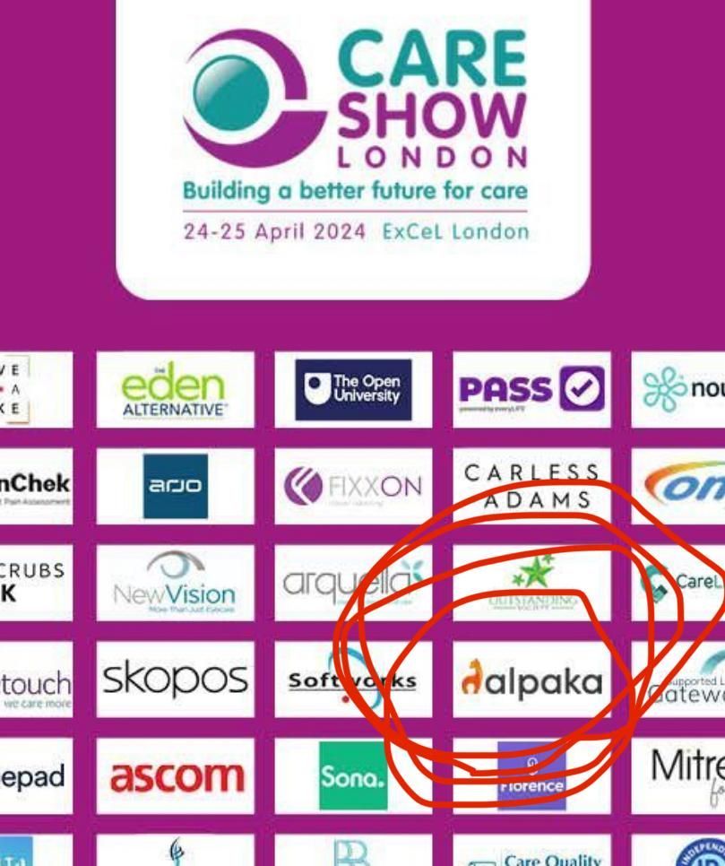 The Alpaka team will be exhibiting at the #CareShowLDN24 on the 24th and 25th April. You will find us on stand J50. #CareHomeowners, come and find out about our time and money saving #EmployeeManagement software. #HRTech for #RotaPlanning and #AbsenceManagement.