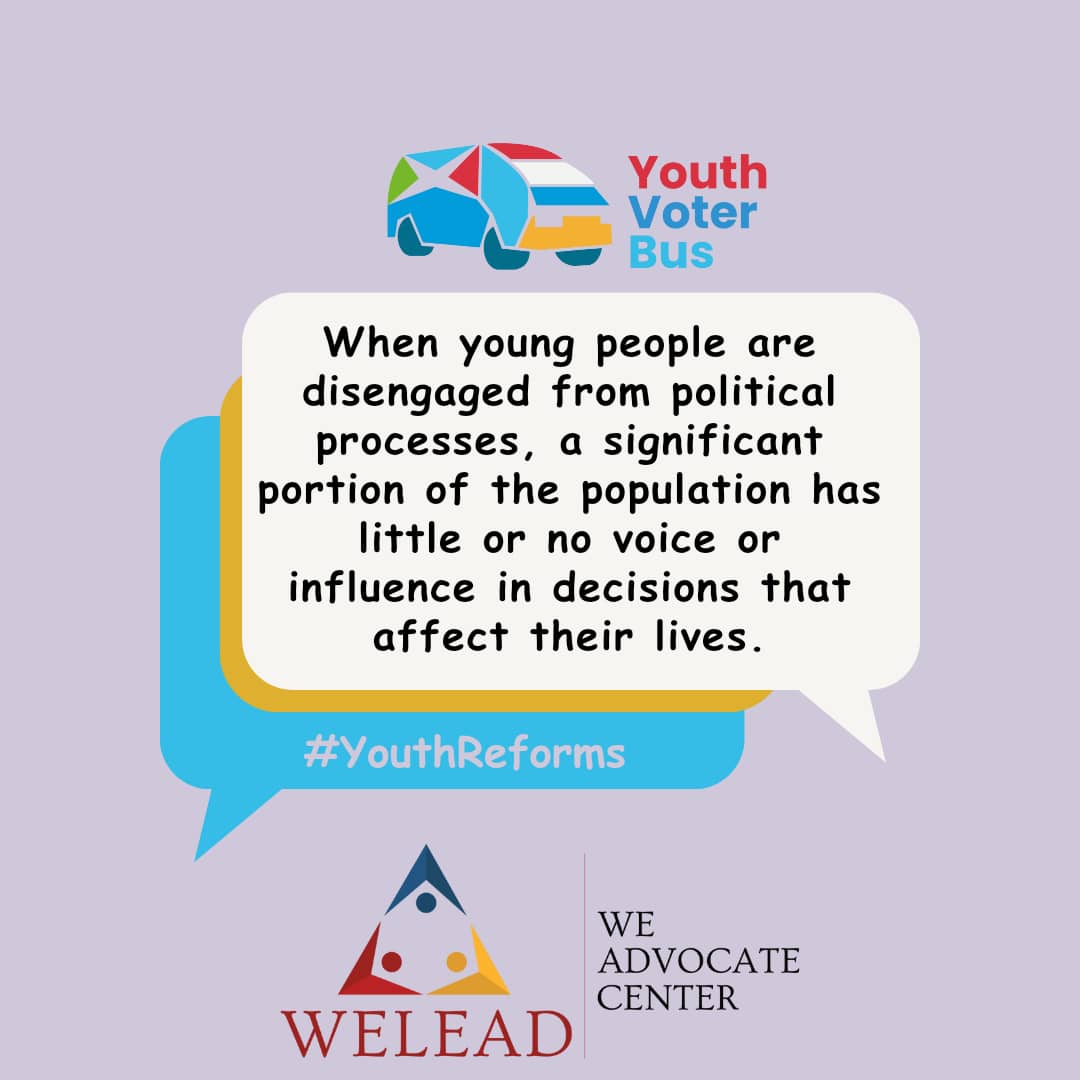 When young people are disengaged from political processes, a crucial voice is silenced, and the vibrancy of democracy fades. Our absence leaves a void in decision-making that undermines the legitimacy and effectiveness of governance. #YouthPower #YouthReforms #GetOnTheBus
