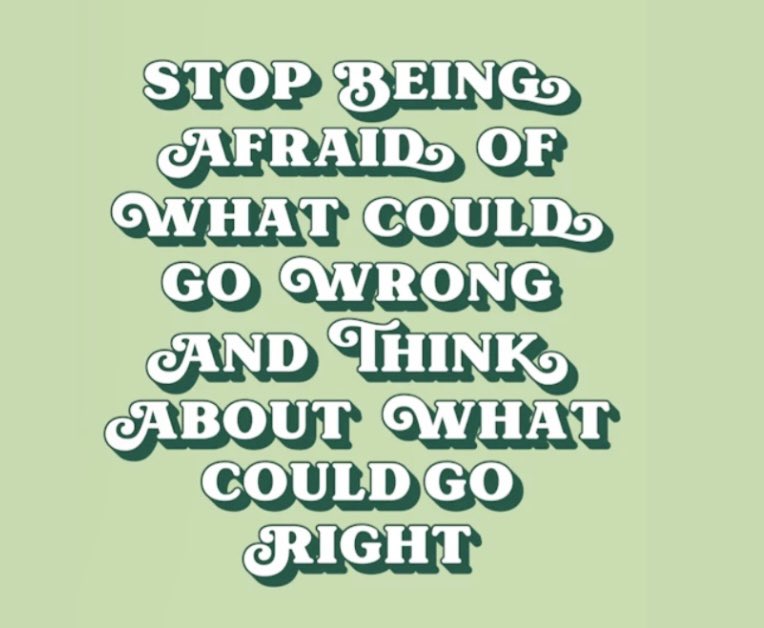 Unbeelievable's tweet photo. ‘Stop being afraid of what could go wrong, and start getting excited about what could go right.’ https://t.co/tb3Z6MnHb8