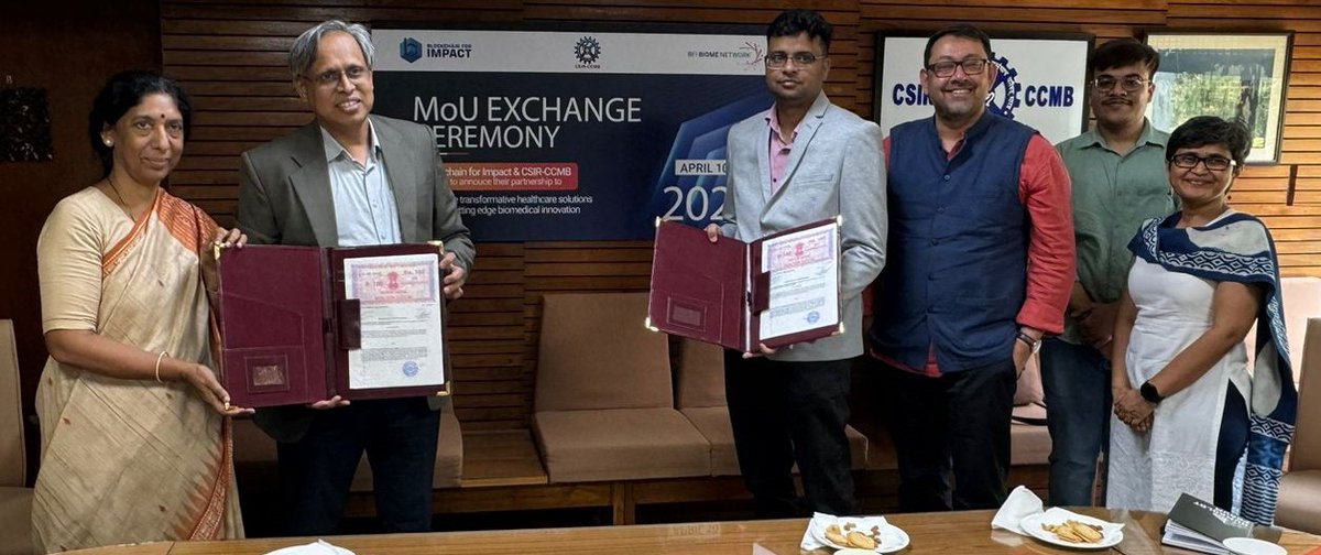 CCMB and @BFI_Impact signed an MoU today to undertake research in biomedical science together. This aims to accelerate research discoveries translating into real-world solutions. @CSIR_IND