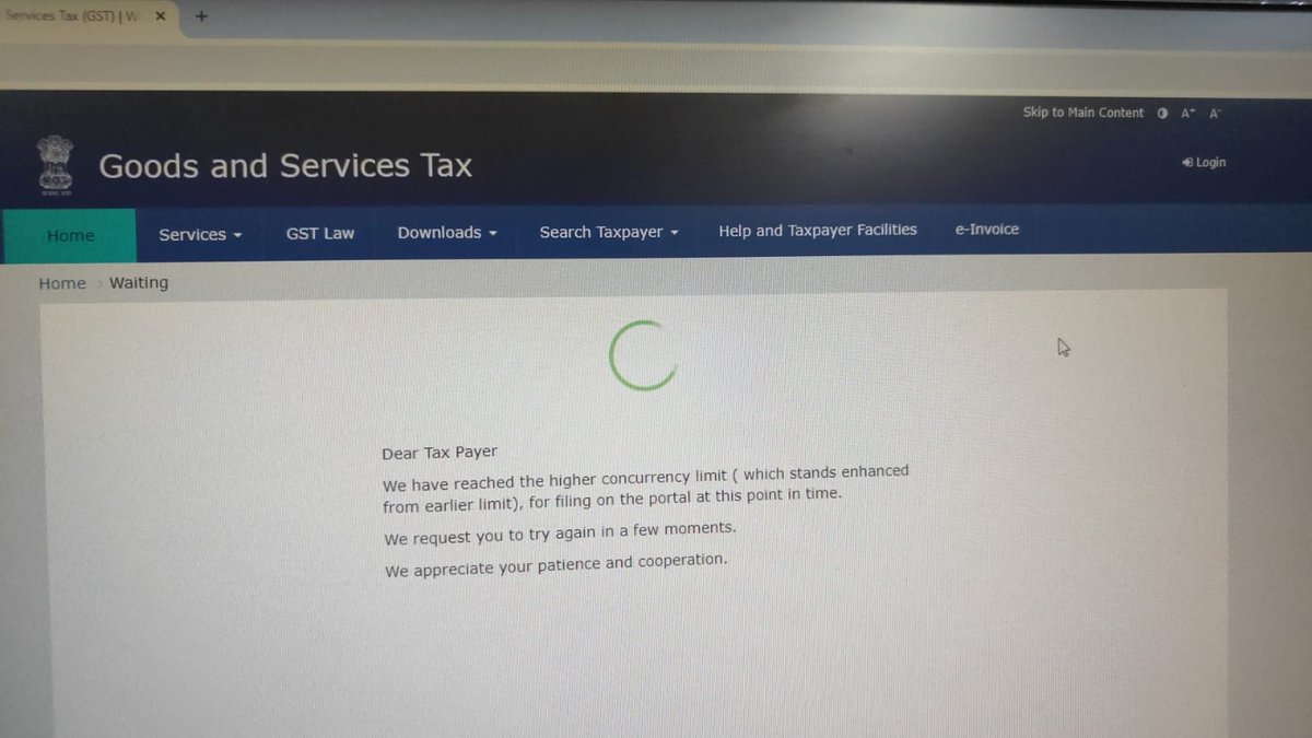 #GST portal not allowing GSTR-1 filing. ⁦@Infosys_GSTN⁩