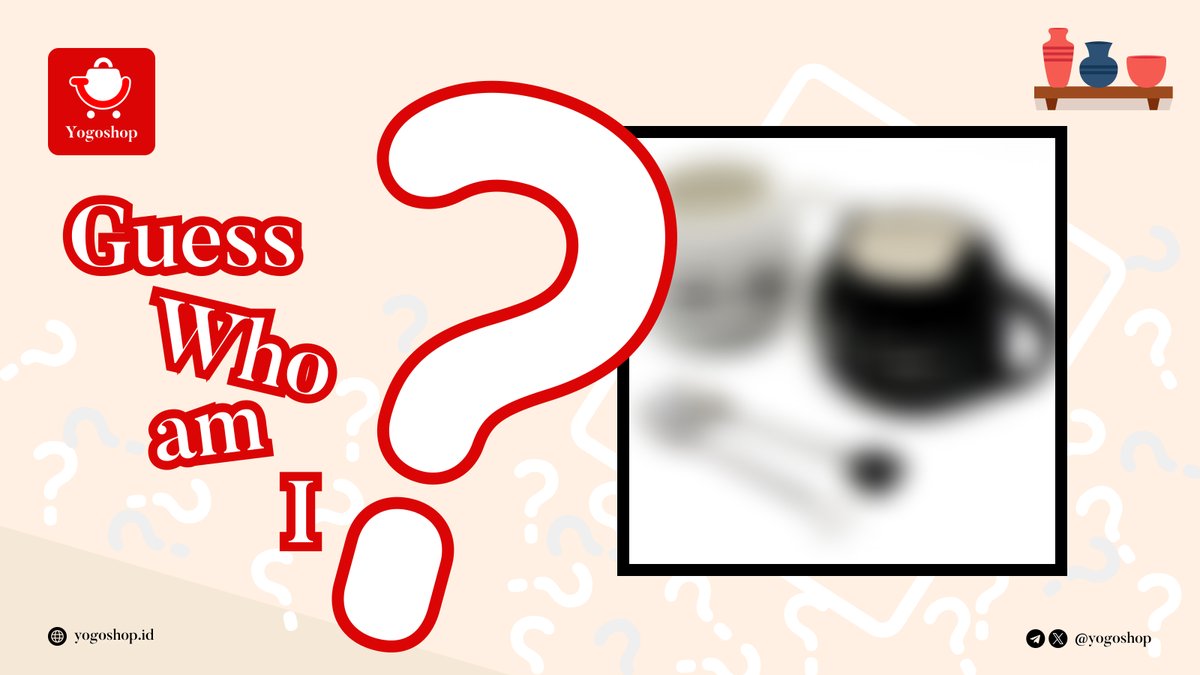 🎉 Exciting News! 🚀

🛍 “Guess What I Am” challenge! 

👀How to Join:
  1. Follow &amp; LIKE &amp; RT this tweet
  2. Comment your guess &amp; tag three friends

🎁 Prizes: Guess the product in the picture, and 10 lucky winners will receive the gift shown.
#yogoshop #QuizChampion #Langit