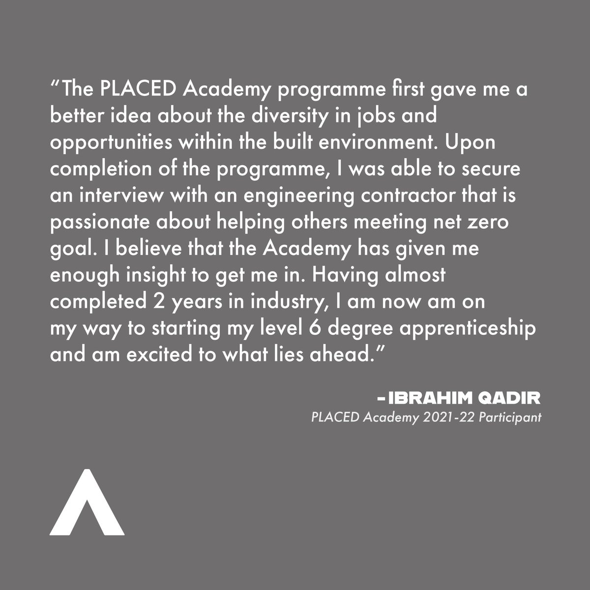Amazing words from one of our previous #PLACEDAcademy participants 🎓 Support our Academy and nurture emerging talent! To discover the full range of benefits of becoming a an Academy Partner or Sponsor, please head to: 🔗 placed-academy.com #PLACED