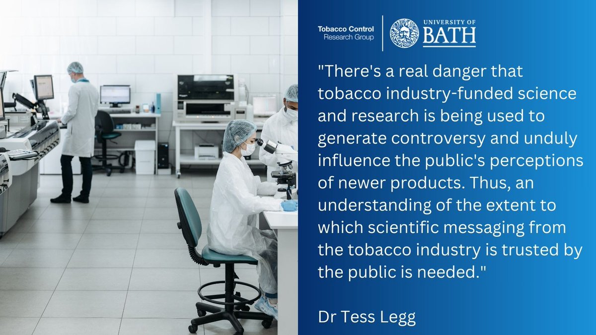 We know the #tobaccoindustry uses #frontgroups to obscure its involvement in #science, but there is little evidence on how this affects the public’s trust in this science. Our latest paper investigates the public’s perception of industry funded science. frontiersin.org/articles/10.33…