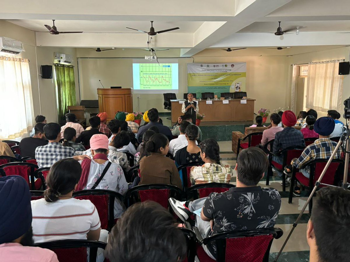 Launch of #MOJO #Filmmaking #workshop by @PSCST_GoP and @Researchouse with eager 75 students on board! Press conference shared our mission far and wide. Ready to tell stories that matter for our planet. @PSCST_GoP @JKAroraEDPSCST @KSBathPSCST @moefcc @pnvcms