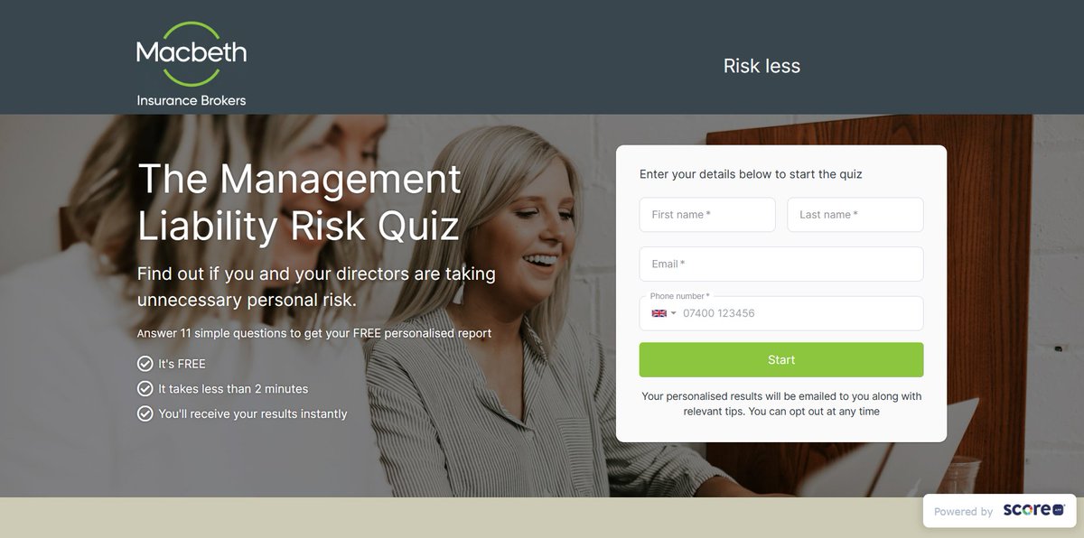 Are you a secret savvy quiz enthusiast looking for a mid-week fix? Then take our Management Liability Quiz today, discover your risk score, and learn how to risk less. …ths-management-liability.scoreapp.com #ManagementLiabilityCampaign #HowWillYouScore #WhatsYourFavouriteQuiz #RiskLess