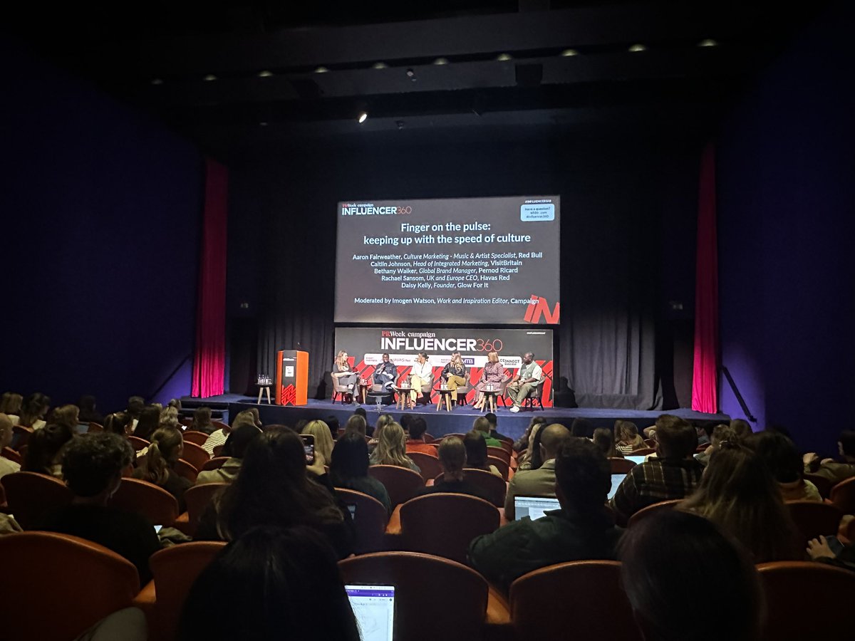 Our first panel discussion is underway! Speakers from @PernodRicardUK , @redbull , @VisitBritain , @redhavas_uk and Glow For It discuss the culture of influencer marketing. What does it hold for the future? #Influencer360