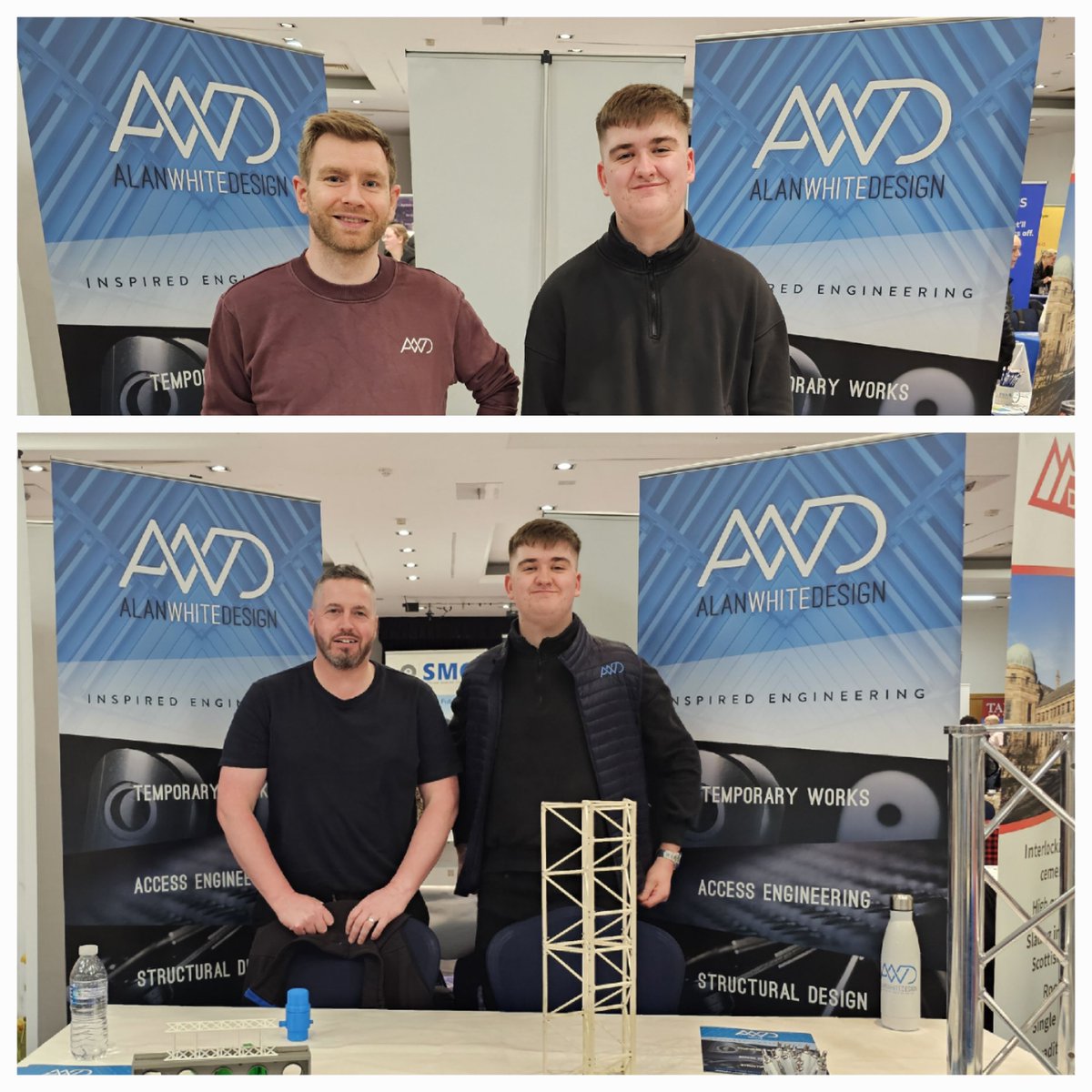 Euan, Murray and Malachy representing AWD at the recent East Ayrshire #PathwaystoCareers event. 🏗 This was a great event where people across East Ayrshire were invited to assist them with information on future career paths and employment 👏🤝 @tphkilmarnock @DYWAyrshire