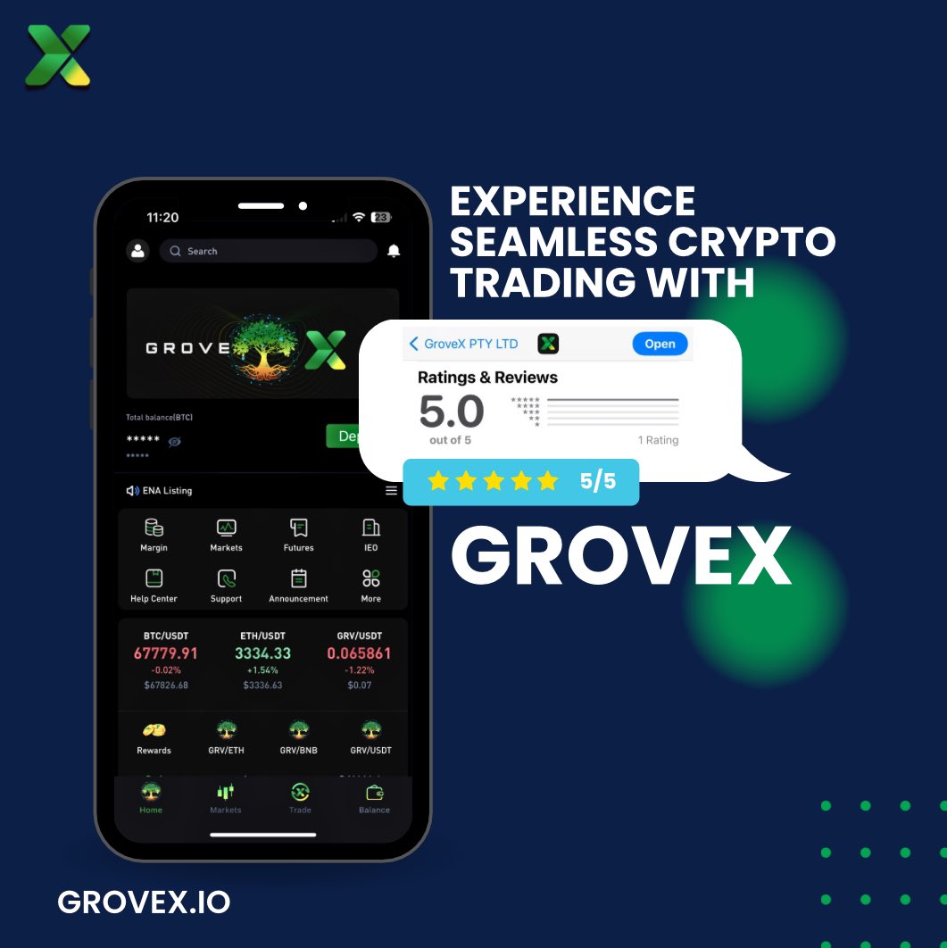 Existing News #GroveX working on a top insurer to cover all our cold, hot wallets and transactions from #GroveX.
Your security is our top priority 🤝! 
Sign up to GroveX.IO 
DM me to #ListOnGroveX