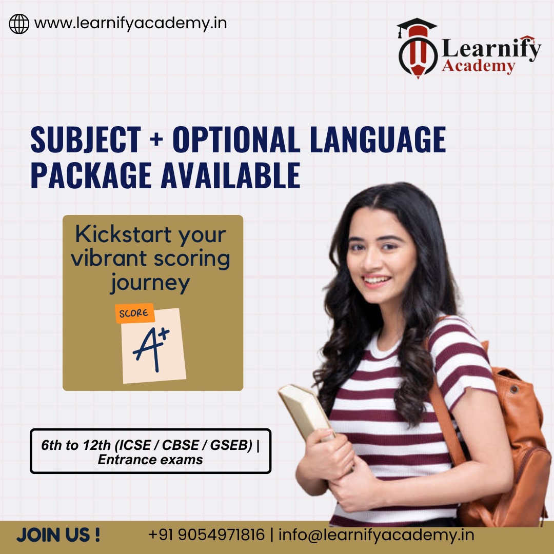LearnifyAcademy's tweet image. Subject + Optional language package available
Kickstart your vibrant scoring journey
6th to 12th (ICSE/CBSE/GSEB) | Entrance exam
9054971816 | info@learnifyacademy.in | learnify.in
#SubjectPackages #OptionalLanguage #ScoringJourney #LearnifyAcademy #ICSE #CBSE📚🌟🎓📊