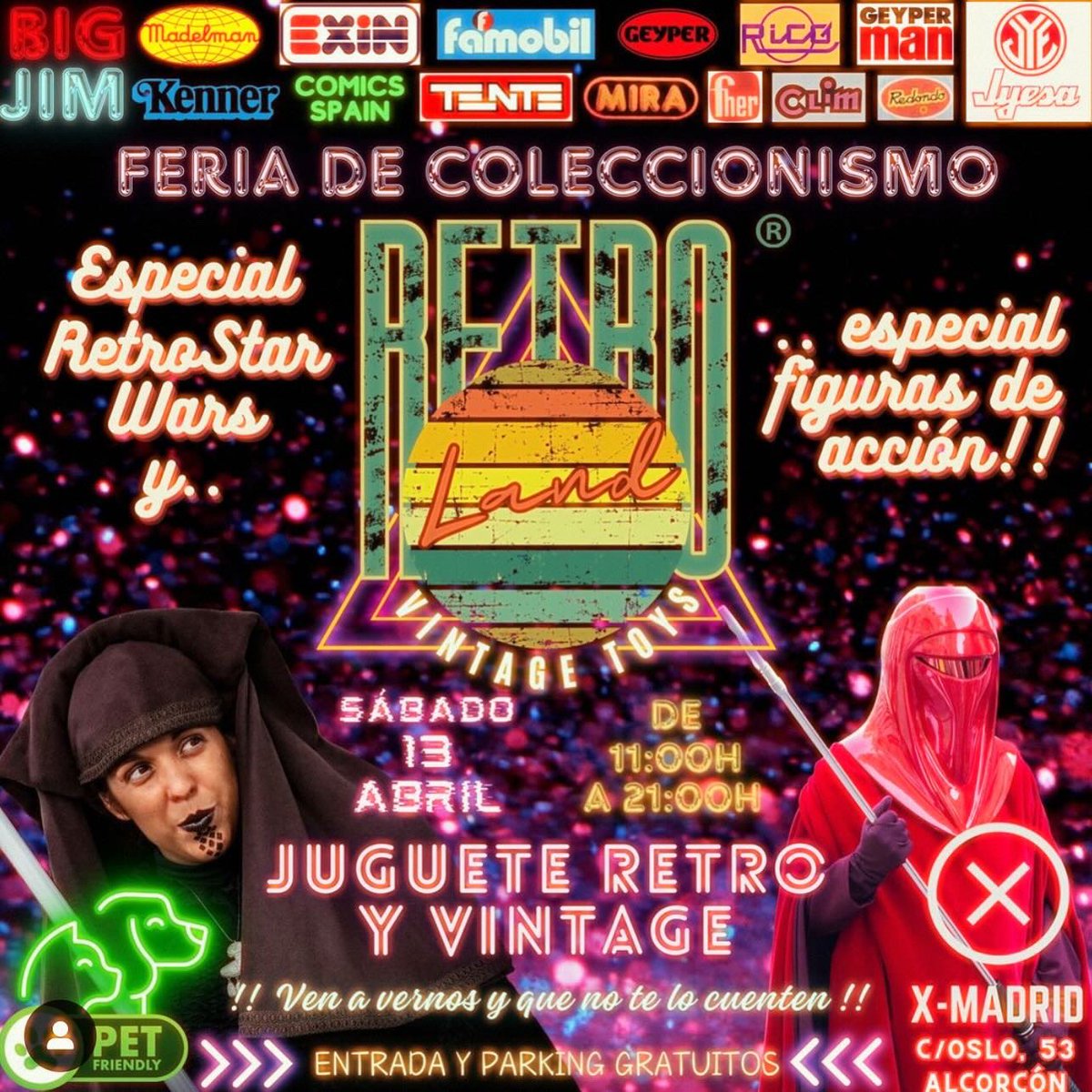 JuanJstrk's tweet photo. Bienvenidos a @retrolandvintagetoys !!! Amig@s este próximo sábado  13 de abril estaré en este pedazo de evento Retro que se celebra en el centro comercial @xmadrid_  será una pasada para los más nostálgicos! 🤣 tendréis exposiciones tiendas actividades y también estare yo 🤣🤣 https://t.co/zWA2NRozgL