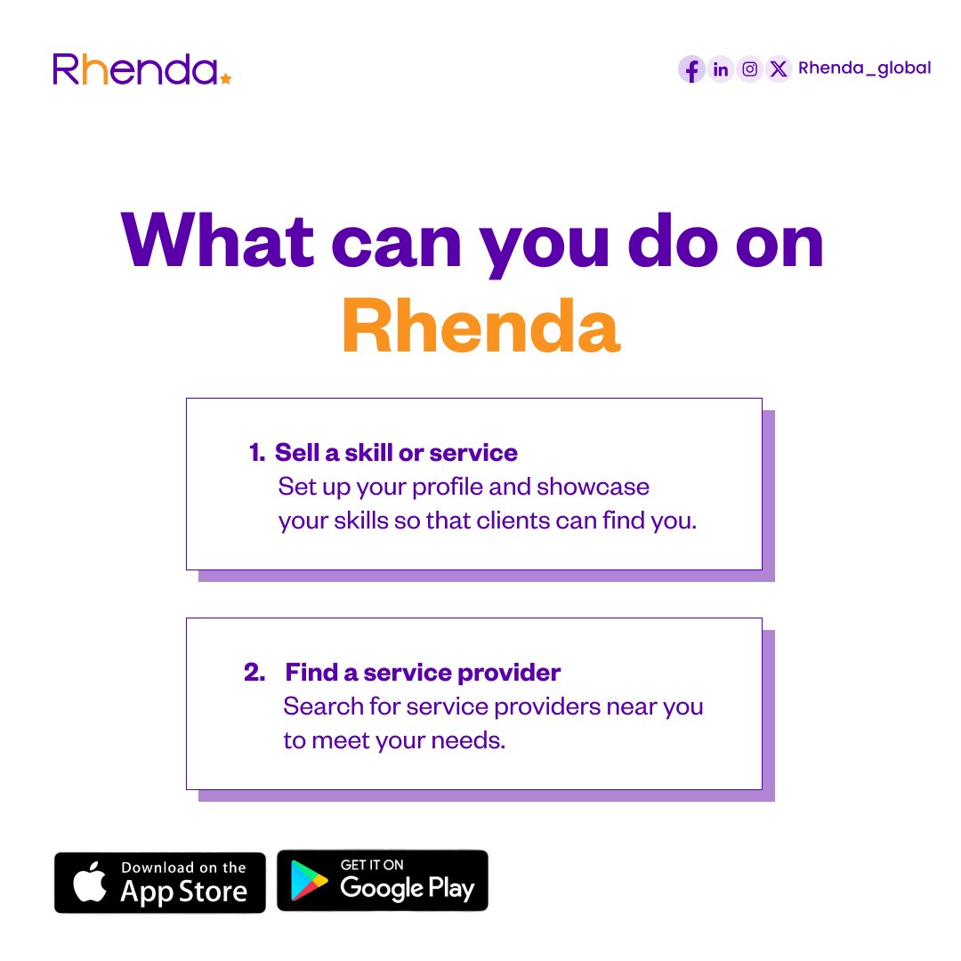 rhenda_global's tweet photo. Rhenda is making life easier for everyone💯
Download the Rhenda App and sign up today!
#rhenda https://t.co/29GYucQRMS