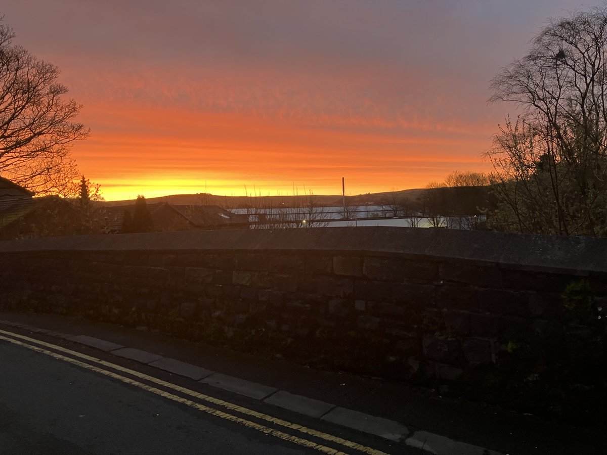 Stunning sunrise on this morning’s walk