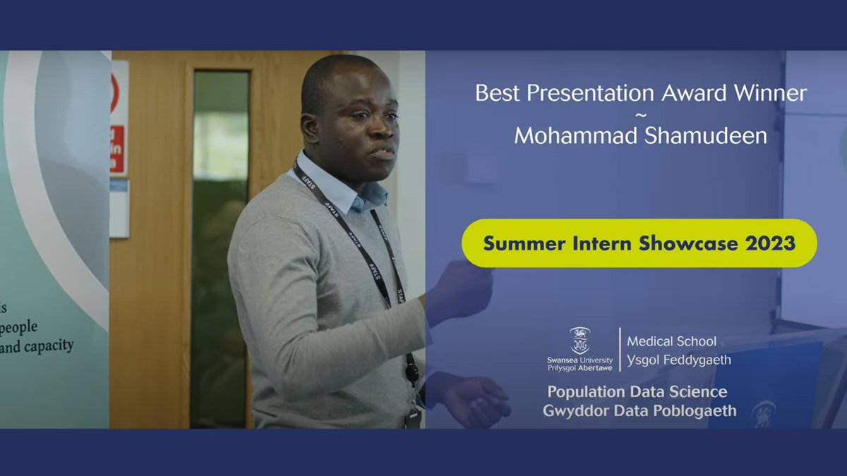 Explore a career path in data science with our @PopDataSci_SU Summer Internship Programme💫 🎦Find out why you should apply from Mohammad Shamudeen, Winner of last year's Summer Intern Showcase - youtube.com/watch?v=114X4u… Apply here👉popdatasci.swan.ac.uk/about-us/summe…