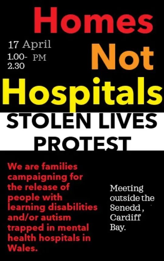 Protest is happening 17th of April - 1:00 - 2:30 pm - meeting outside the Senedd