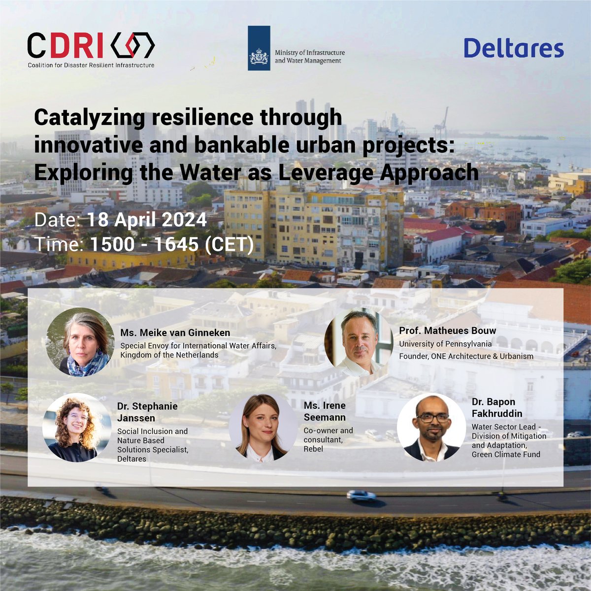 CDRI is organizing a #Masterclass for urban water professionals focusing on mobilizing finance within the framework of @WaterasLeverage methodology which enhances urban water #resilience. Register here: driconnect.cdri.world/all-events/mas…