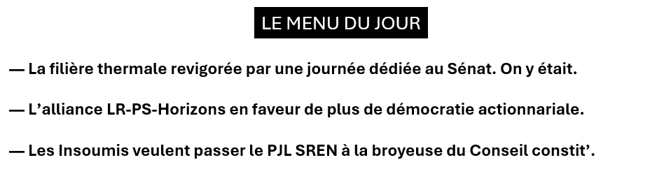 Dans #ParisInfluence @POLITICOEurope je vous raconte la cure d'influence hier au Sénat pour les acteurs de la filière thermale, inquiets de voir une diminution de la prise en charge de leurs soins par la Sécu. En guests, Gérard Larcher et Bruno Retailleau