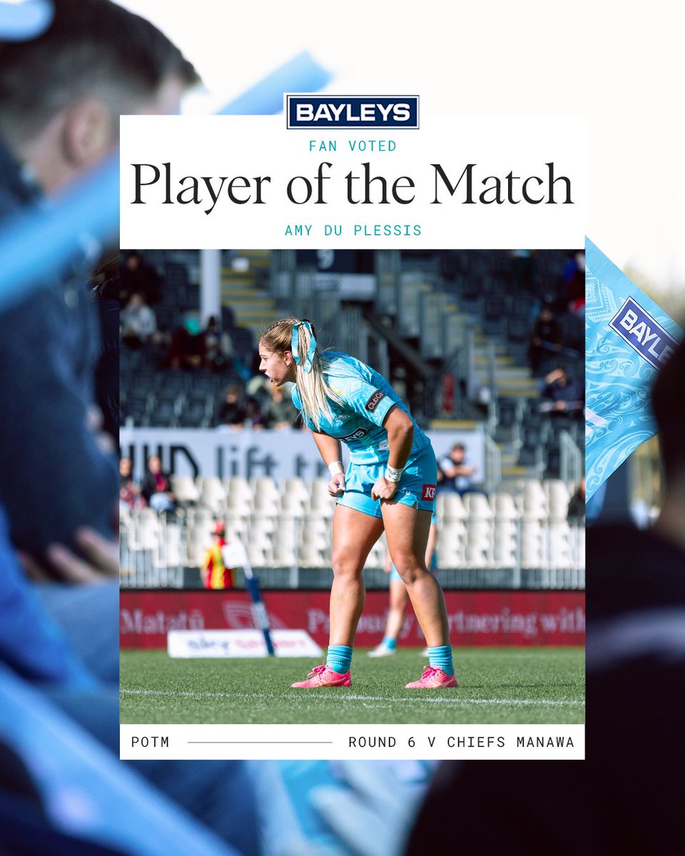 Your Bayleys fan voted Player of the Match for our final game of 2024 is Amy du Plessis! Thanks to Bayleys Canterbury for the amazing support this season
