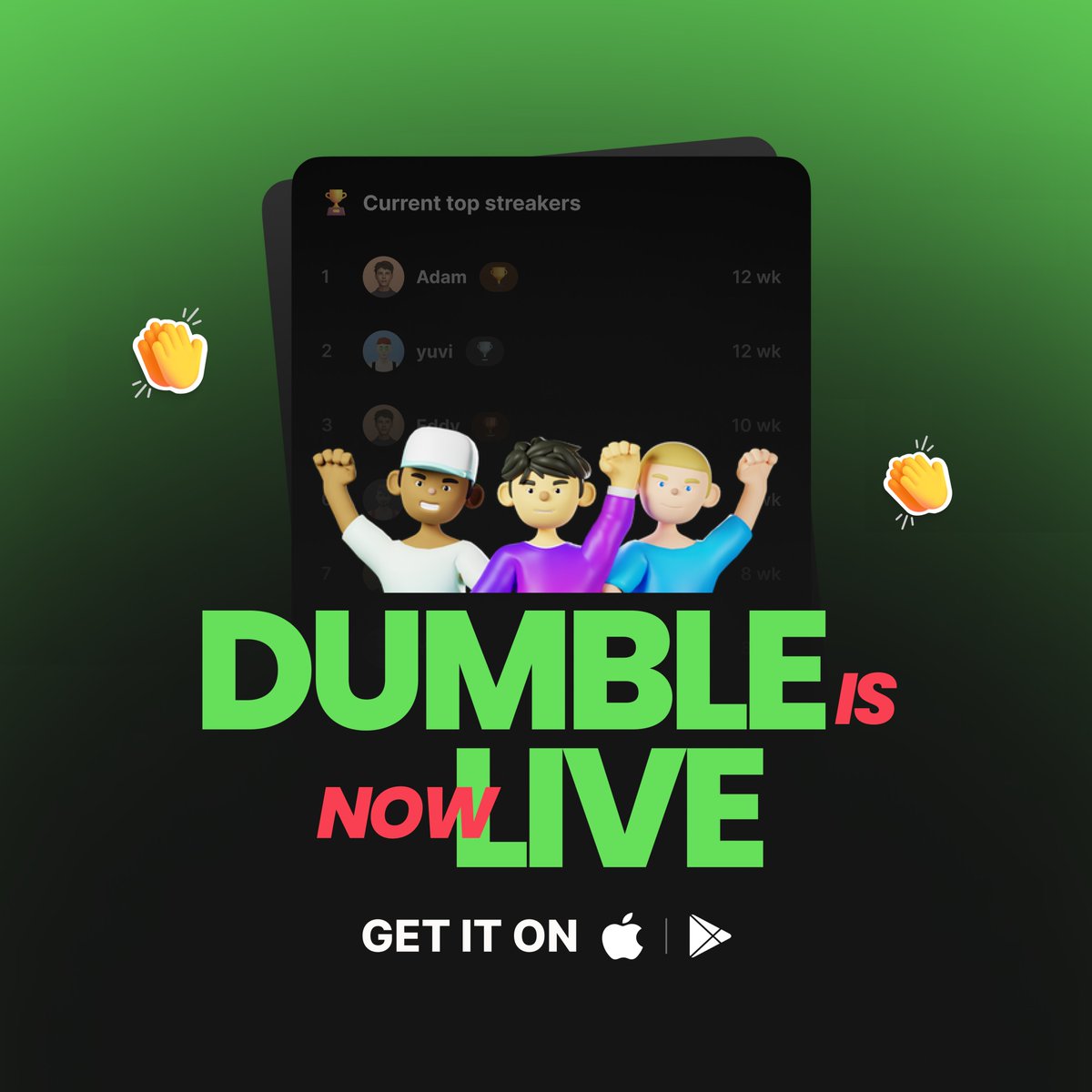 Dumble: Fitness Challenge App tweet media