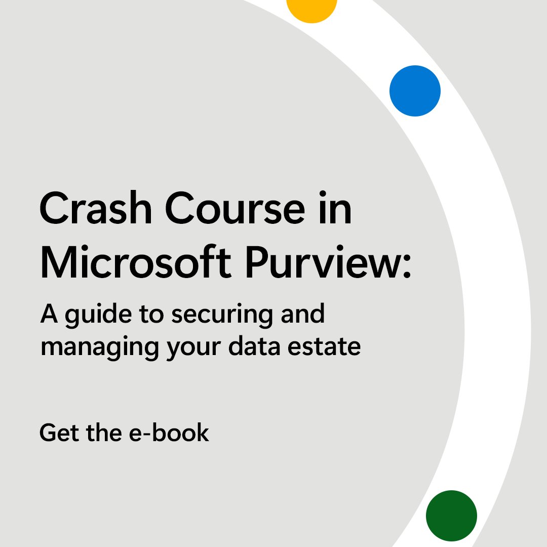 Learn how Microsoft Purview can help you:

1. Govern data across clouds and platforms
2. Identify, manage and reduce insider risk
3. Safeguard data and prevent exfiltration
Get the eBookhttp://msft.it/6018cFzMm 

#MicrosoftPurview #Microsoft #Cybersecurity