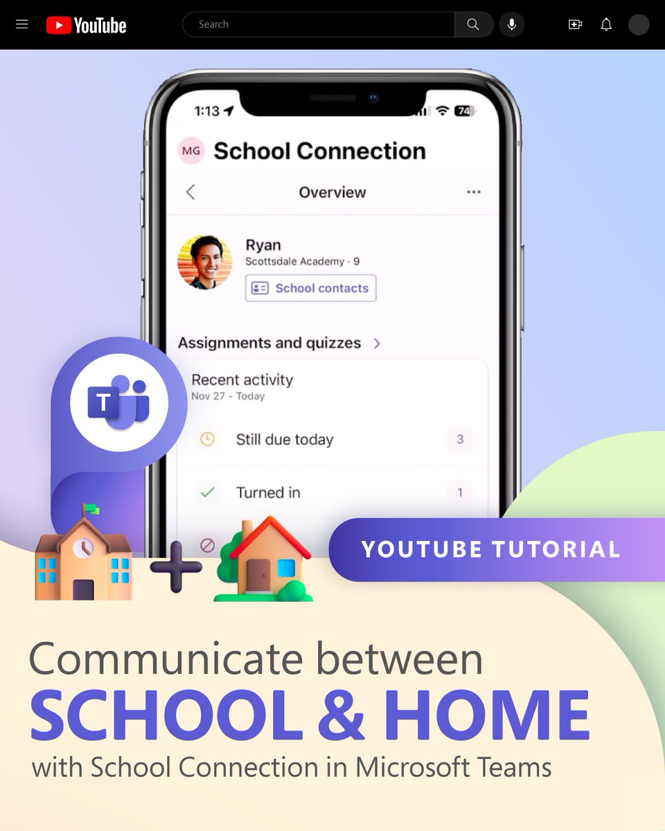Involved parents and guardians enrich education. ✨ Encourage them to stay updated on their student's progress with School Connection through Microsoft Teams. Watch @mtholfsen’s tutorial to see how: msft.it/6017coWcX #MicrosoftEDU #TeacherTwitter #EdChat
