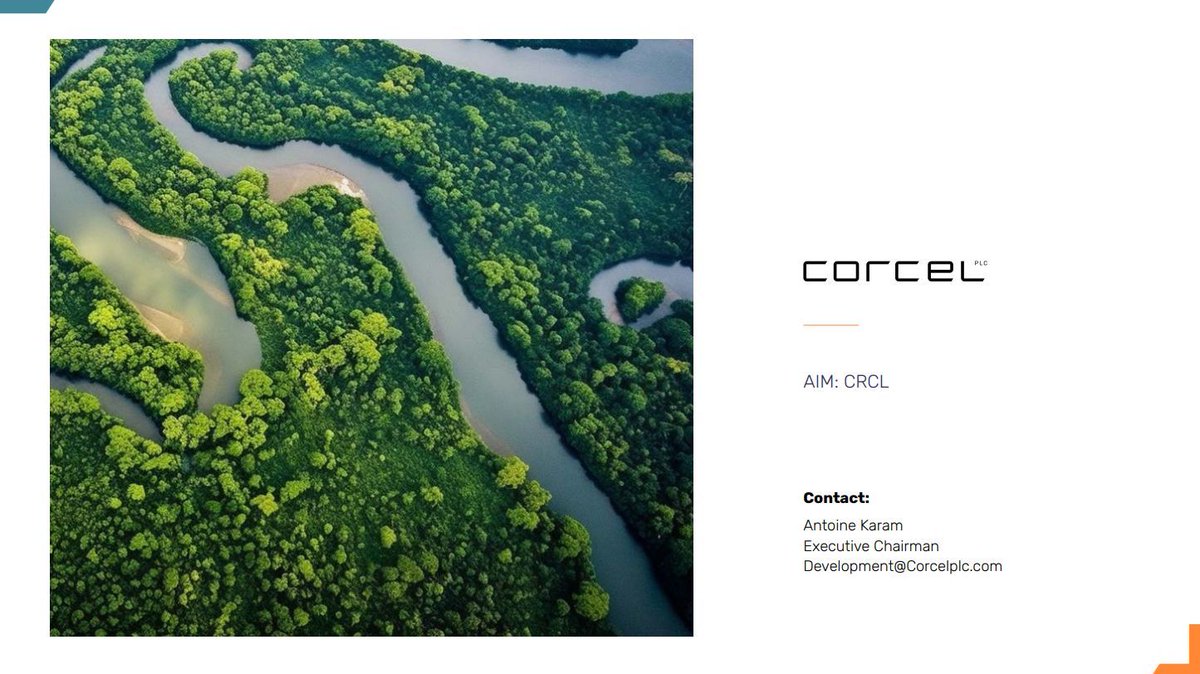 #Corcel PLC Snapshot 📸 

▪️ Corcel is laying the foundation for a material growth story, backed by low risk brownfield onshore oil assets in Angola and high upside transitional metals projects. 

Read our full presentation here: buff.ly/3OZfjbt 

#CRCL #Oil #Gas #Angola