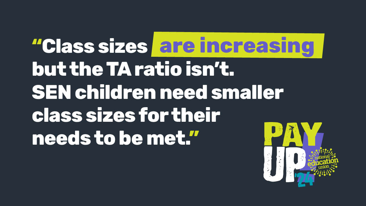 We want to work with colleagues in other trade unions – and alongside teacher members of the NEU – to take action for better pay, improved working conditions and more funding for schools. ✊ Education is in crisis and we must act. 🗳️Vote now in our preliminary ballot. #PayUp24