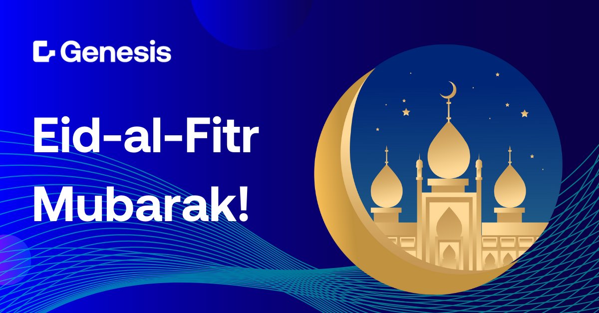 As Ramadan concludes, let the festivities of Eid al-Fitr begin. Wishing all those celebrating a joyous celebration filled with love and gratitude.🎉 #EidMubarak #Ramadan #GenesisGlobal