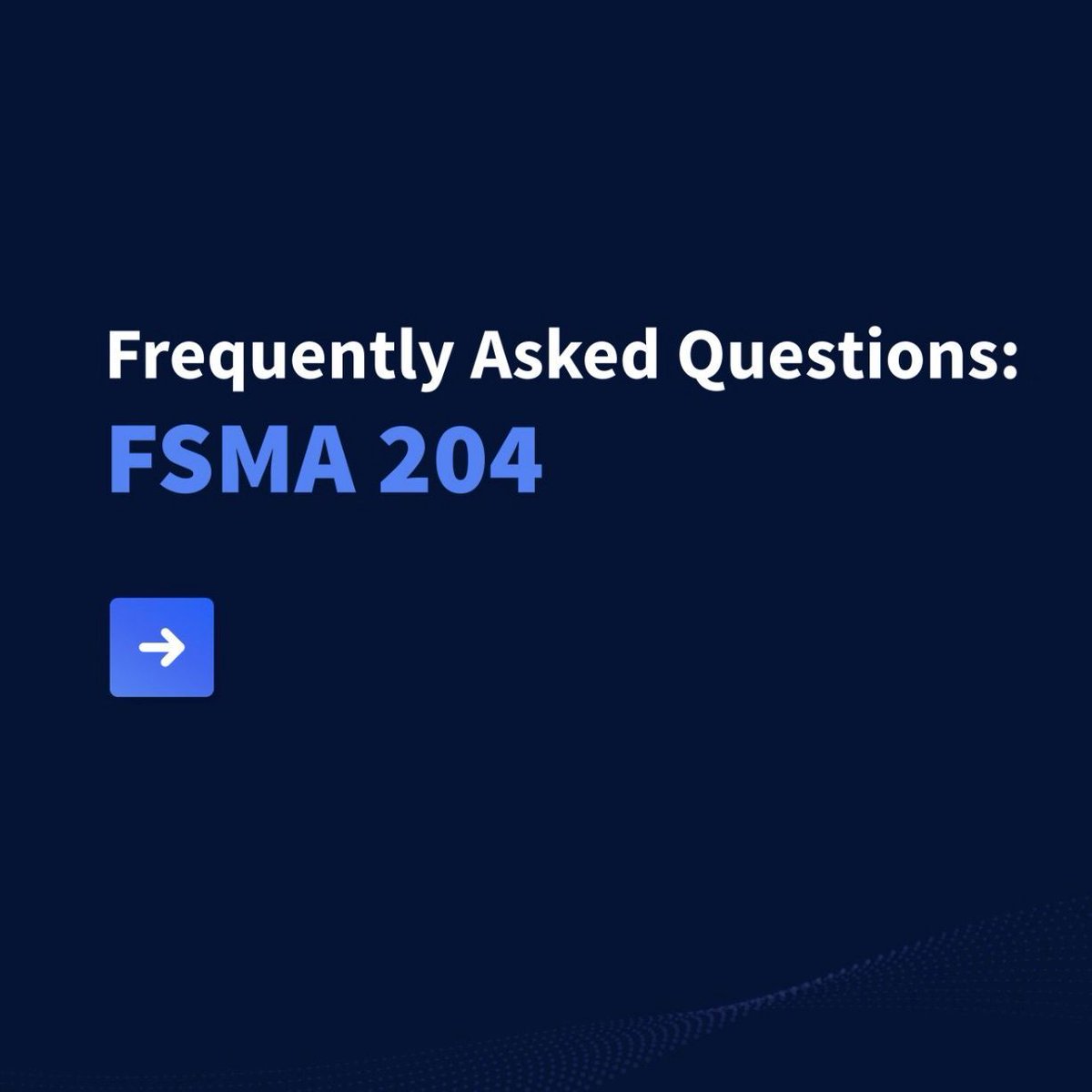 Delve into some of the most commonly asked questions surrounding #FSMA204🍴👇

buff.ly/43QLekB
#FoodTraceabilityRule #FSMA #FTL #Traceability #AuditComply