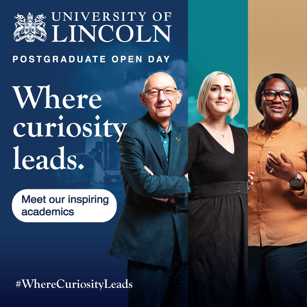 Our next Postgraduate Open Day is on June 12. Visit our campus and meet our inspiring academics. Book your place: lincoln.ac.uk/studywithus/op… #WhereCuriosityLeads