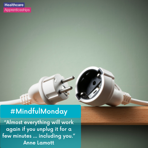 #MindfulMonday

“Almost everything will work again if you unplug it for a few minutes ... including you.” Anne Lamott

#HASO #HealthcareApprenticeships