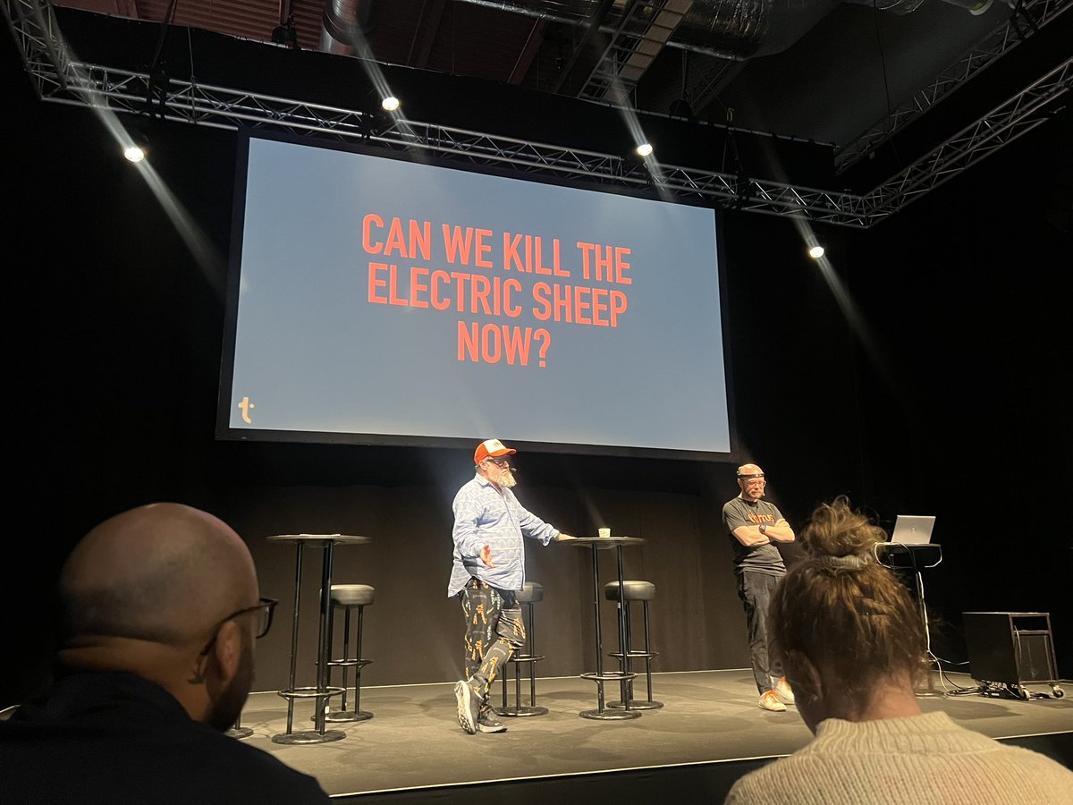 Always a joy to see my friend Johan <a href="/SweFoodTech/">Sweden FoodTech</a> do his thing on stage - super fun, unconventional and personal. Wish more events could bring his energy and uniqueness to their presentations. (The funky trousers are also always welcome) #foodtech